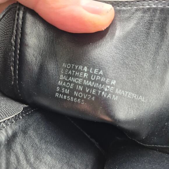 NEW Nordstrom Tyra tall knee-high boot black leather 3-inch block heel size 9.5M - Picture 5 of 5